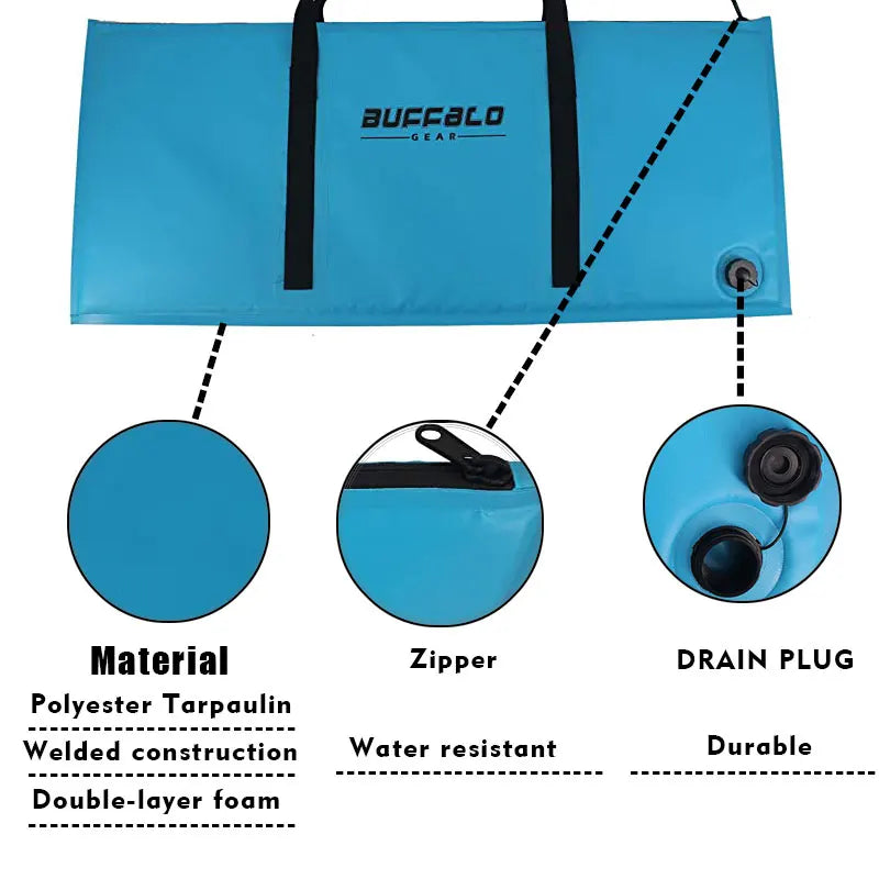 Insulated Fish Cooler Bag Leakproof Portable Tote Gear
