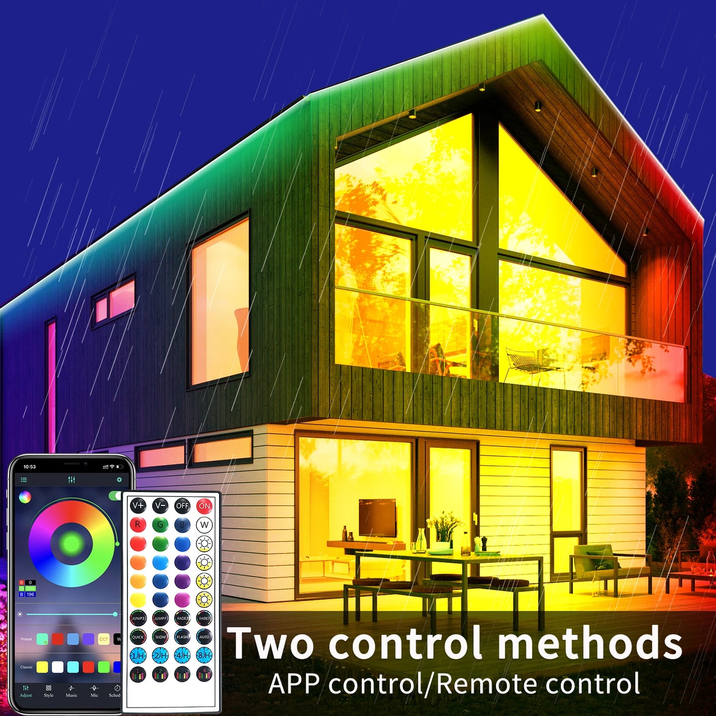 Outdoor LED Strip Lights IP68 Waterproof With Remote Control