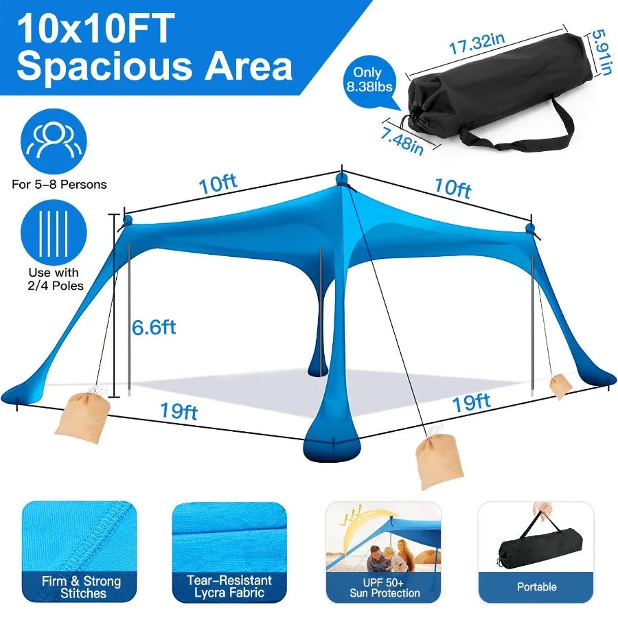 Beach Canopy Tent Sun Shelter UPF50 Outdoor Shade Ultra
