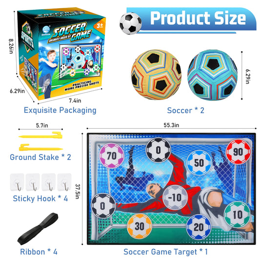 VATOS Foldable Football Ball Game Set For Kids Indoor Soccer