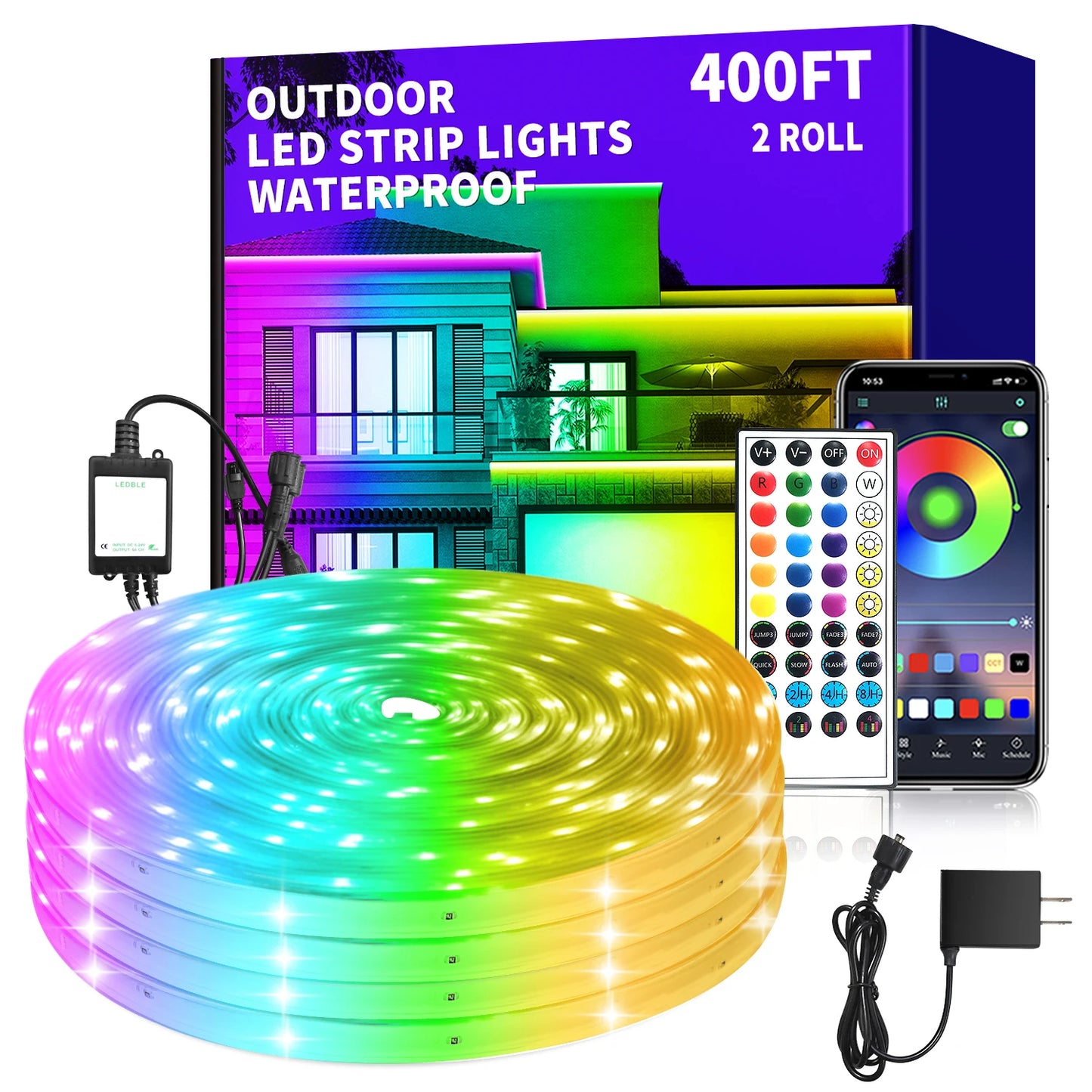 Outdoor LED Strip Lights IP68 Waterproof With Remote Control
