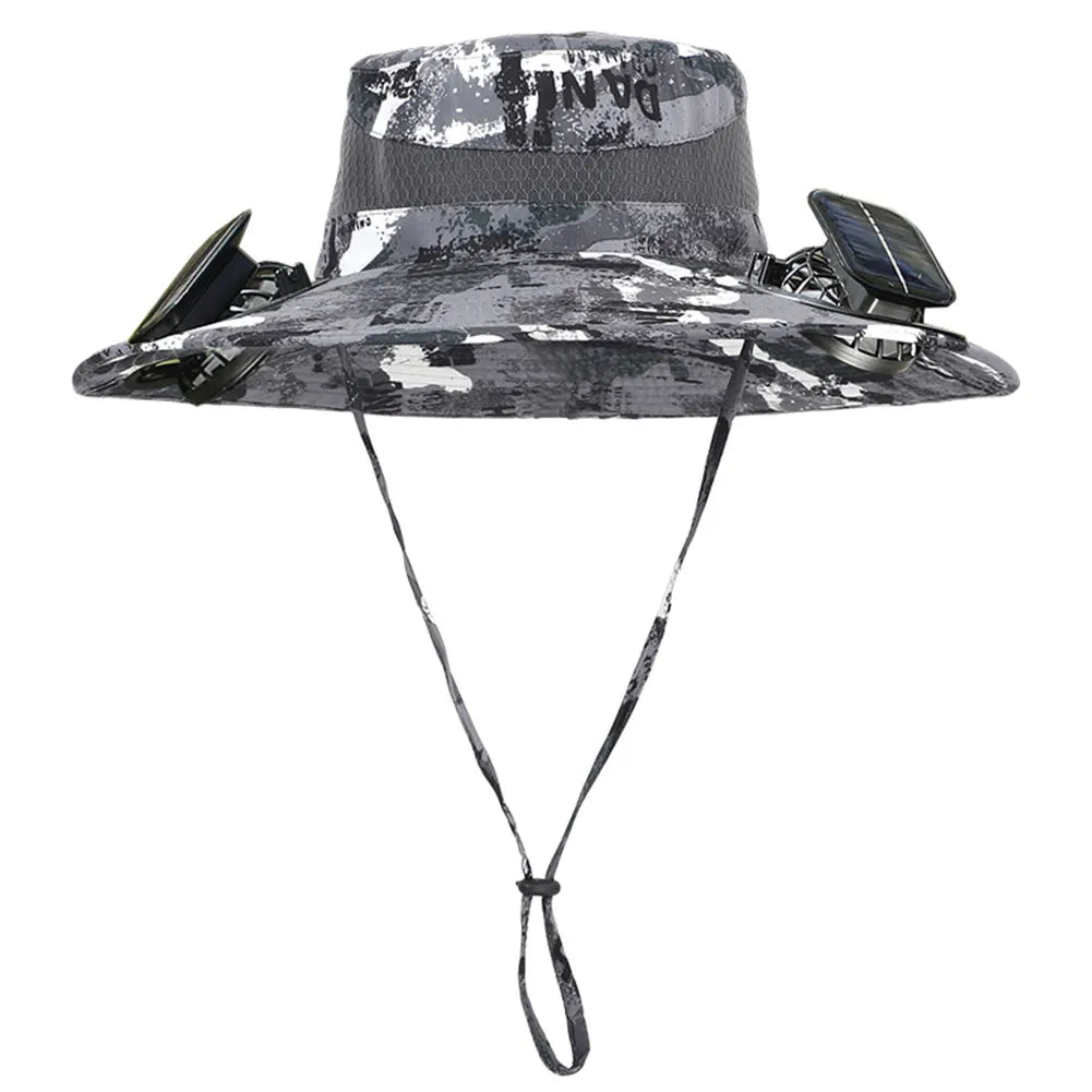 Craft of Weaving Tat Solar Fan Sun Hat With CoolingFans
