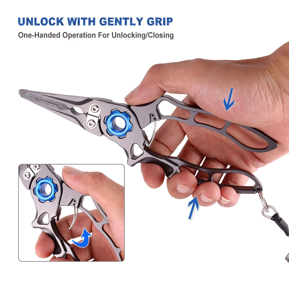 Fish Hook Remover Fishing Pliers Braid Line Cutter Tool
