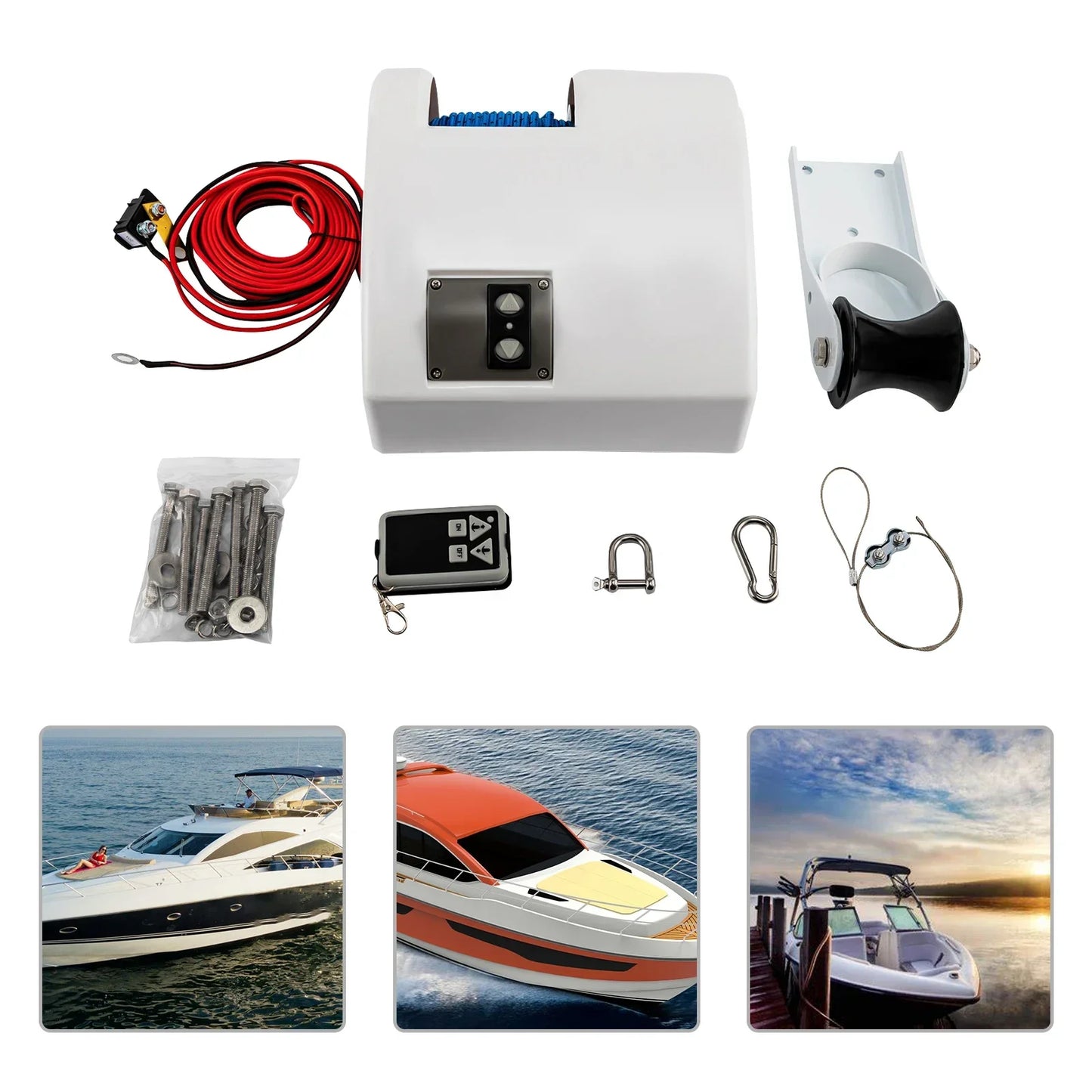 Electric Anchor Winch 12V 45LBS With Remote Controller