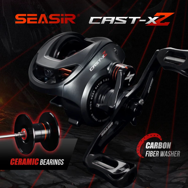 SeaSir Cast X2 Baitcasting Reel 7.3 To 1 Hybrid Bearings