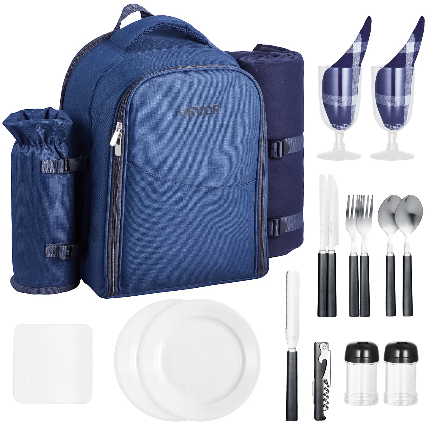 VEVOR Picnic Backpack With Detachable Bottle Holder Plates