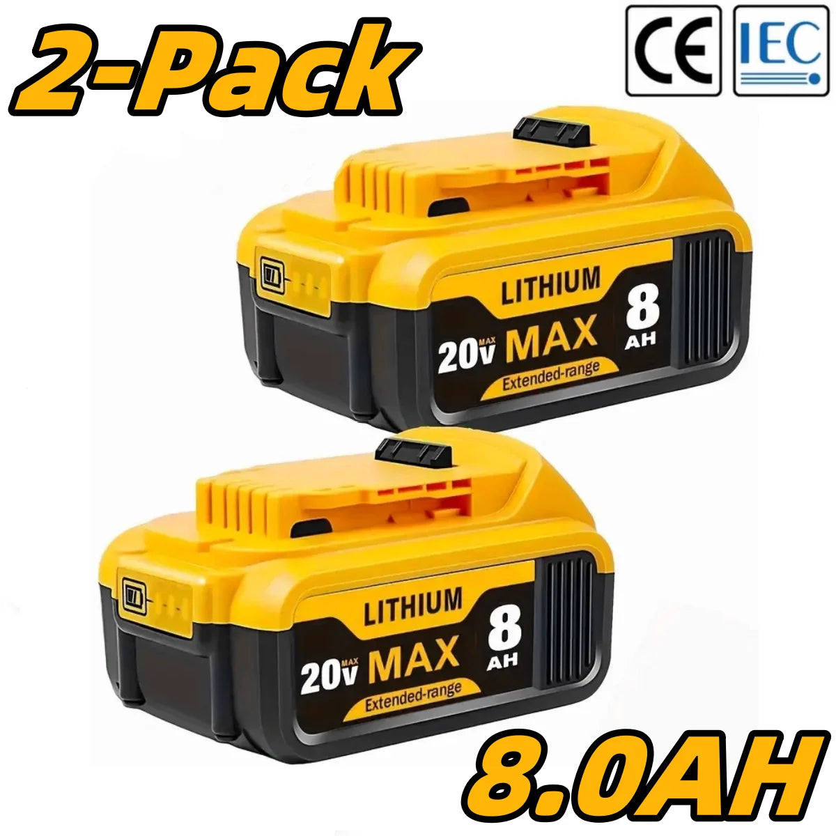 Blawhi 20V 8Ah Replacement Battery for Dewalt DCB200