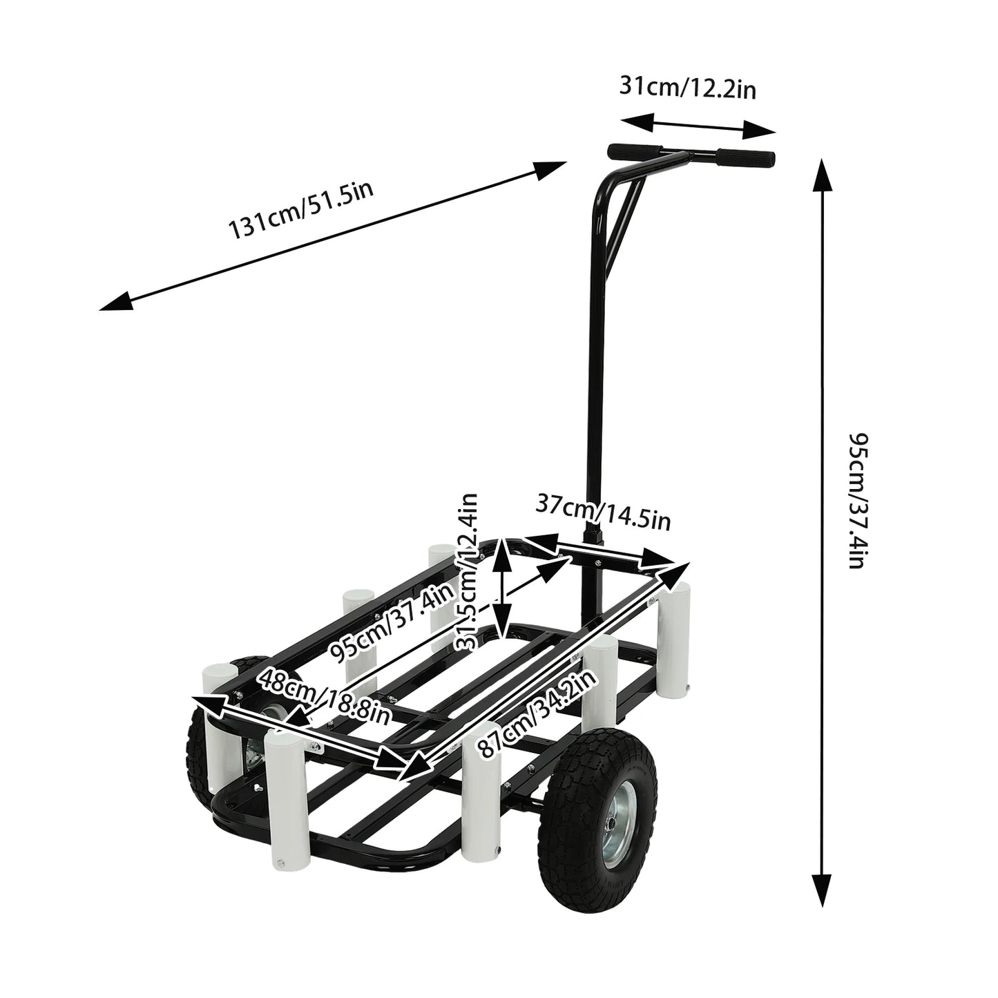 Hign Concerned Fishing Cart High Carbon Steel 198 Lbs Load