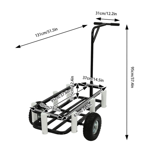 Hign Concerned Fishing Cart High Carbon Steel 198 Lbs Load