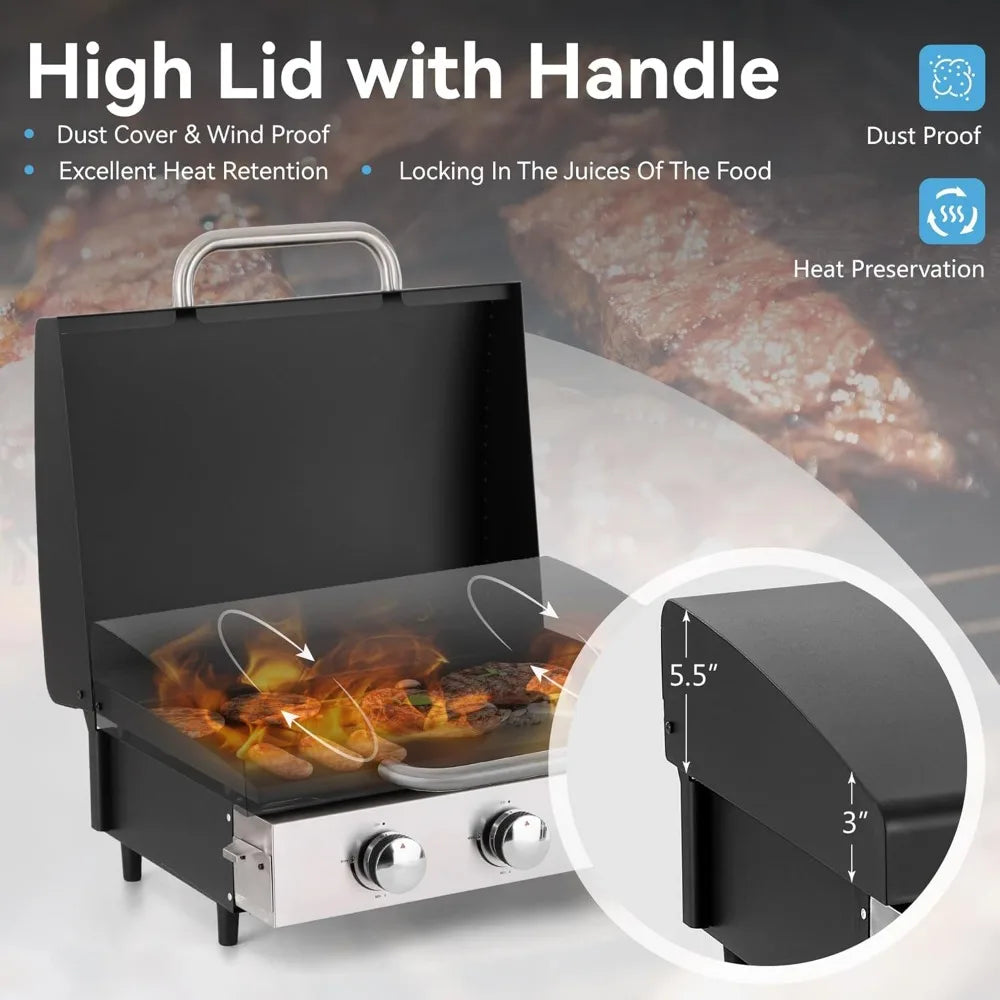 Trail Harbor Portable Griddle Tabletop Ceramic Coated Cast
