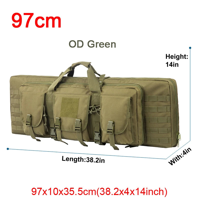 LQARMY Tactical Double Rifle Case Molle Sniper Airsoft Bag