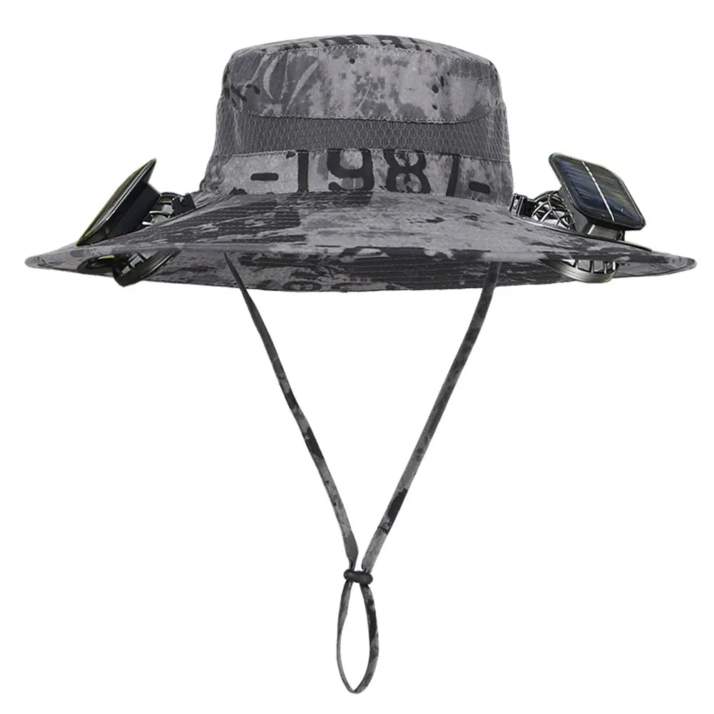 Craft of Weaving Tat Solar Fan Sun Hat With CoolingFans