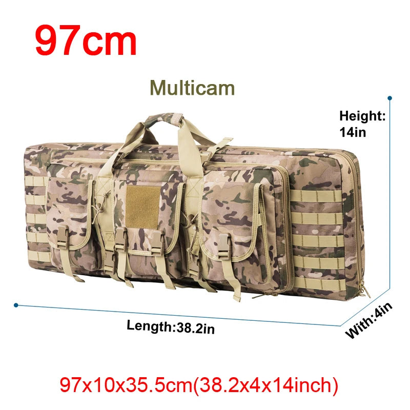 LQARMY Tactical Double Rifle Case Molle Sniper Airsoft Bag