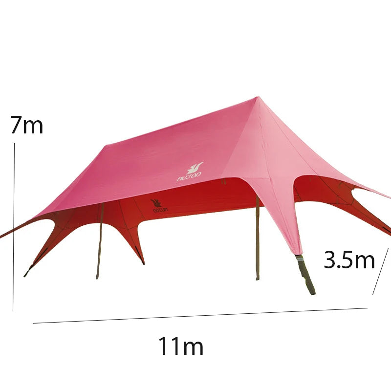 MUJOD Awning Tent Waterproof Oxford Coated Outdoor Shelter