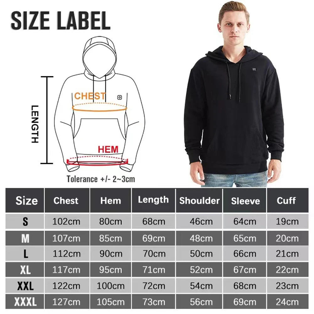 APWIKOGERCN Heated Jacket 5 Zones USB Rechargeable Unisex