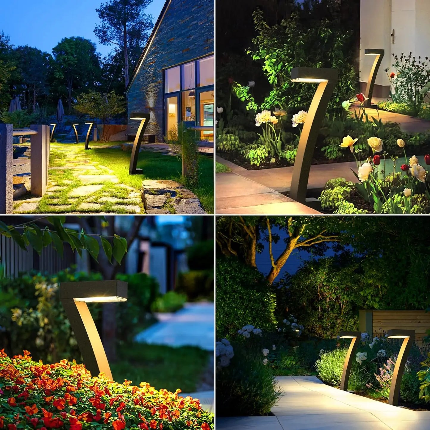 KPSTEK Solar Outdoor Lights Pathway Garden LED Auto On Off
