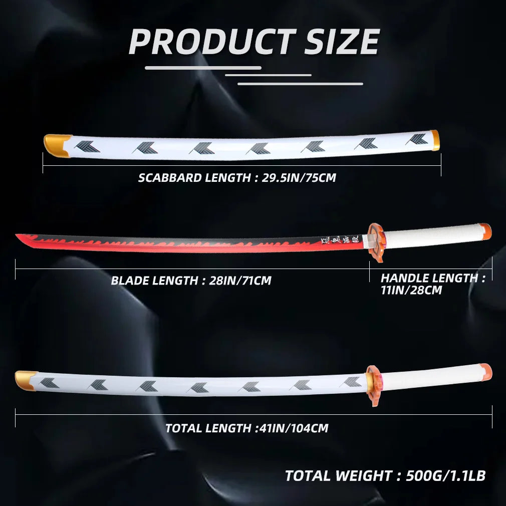 Demon Slayer Katana LED Light Up Cosplay Sword Prop