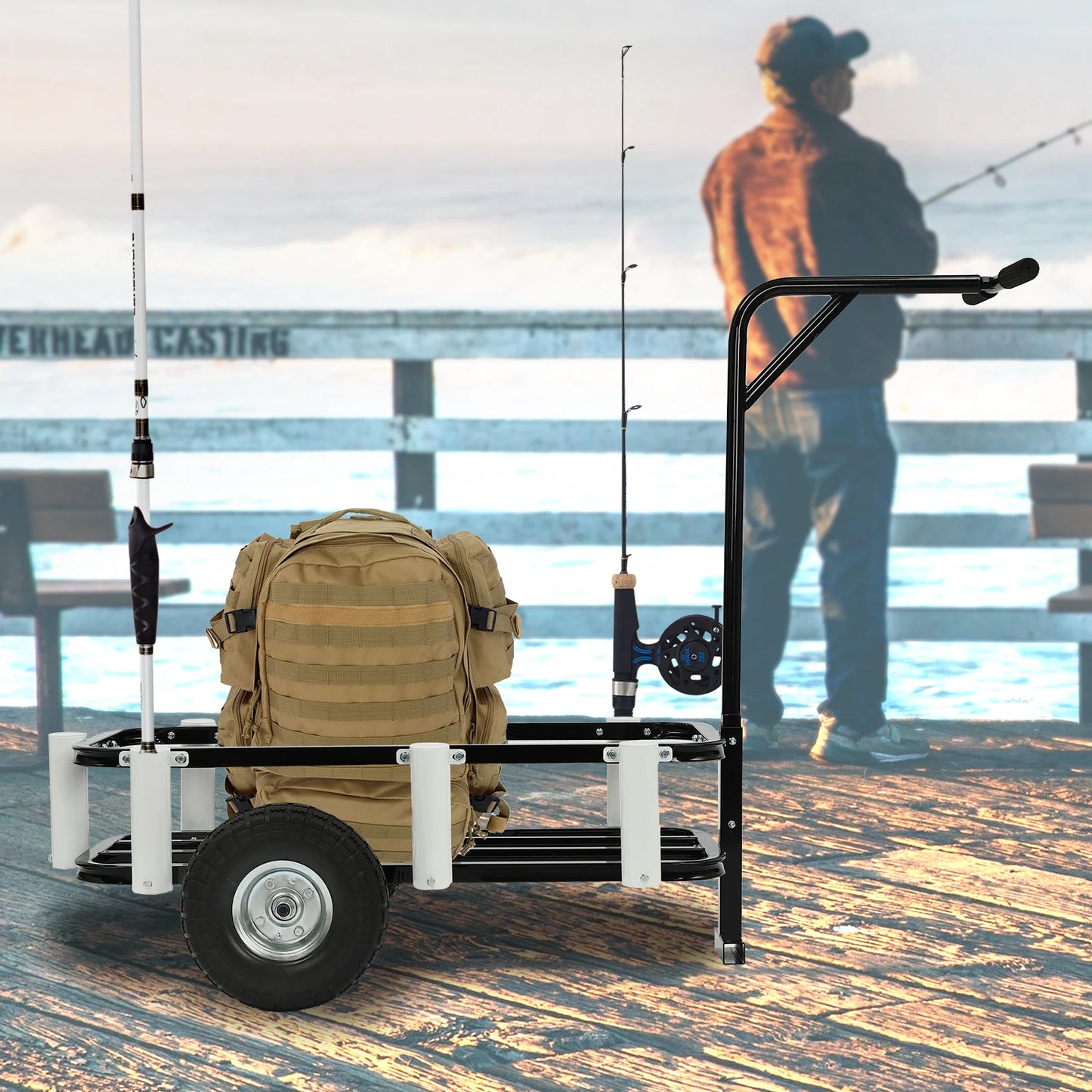 Hign Concerned Fishing Cart High Carbon Steel 198 Lbs Load