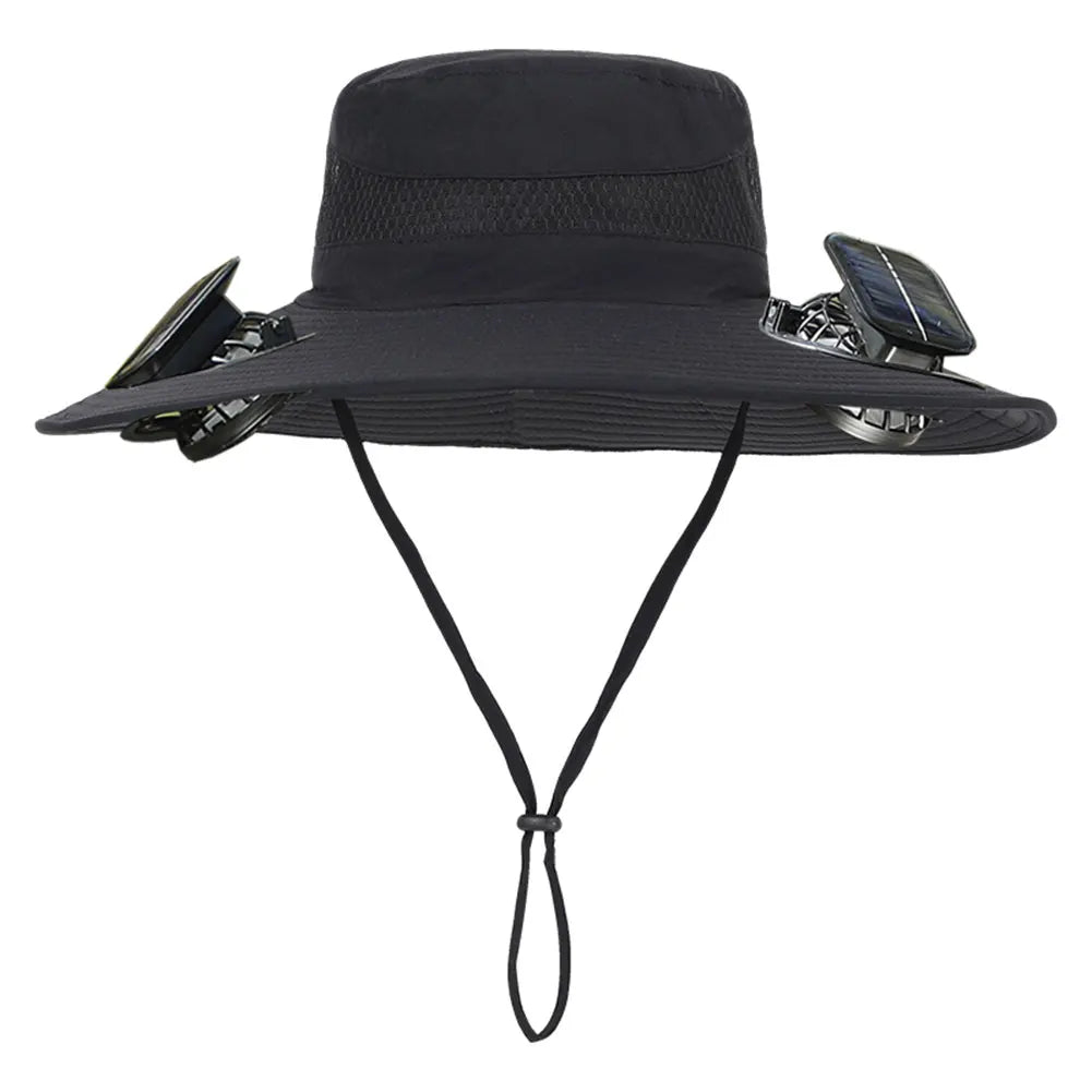 Craft of Weaving Tat Solar Fan Sun Hat With CoolingFans