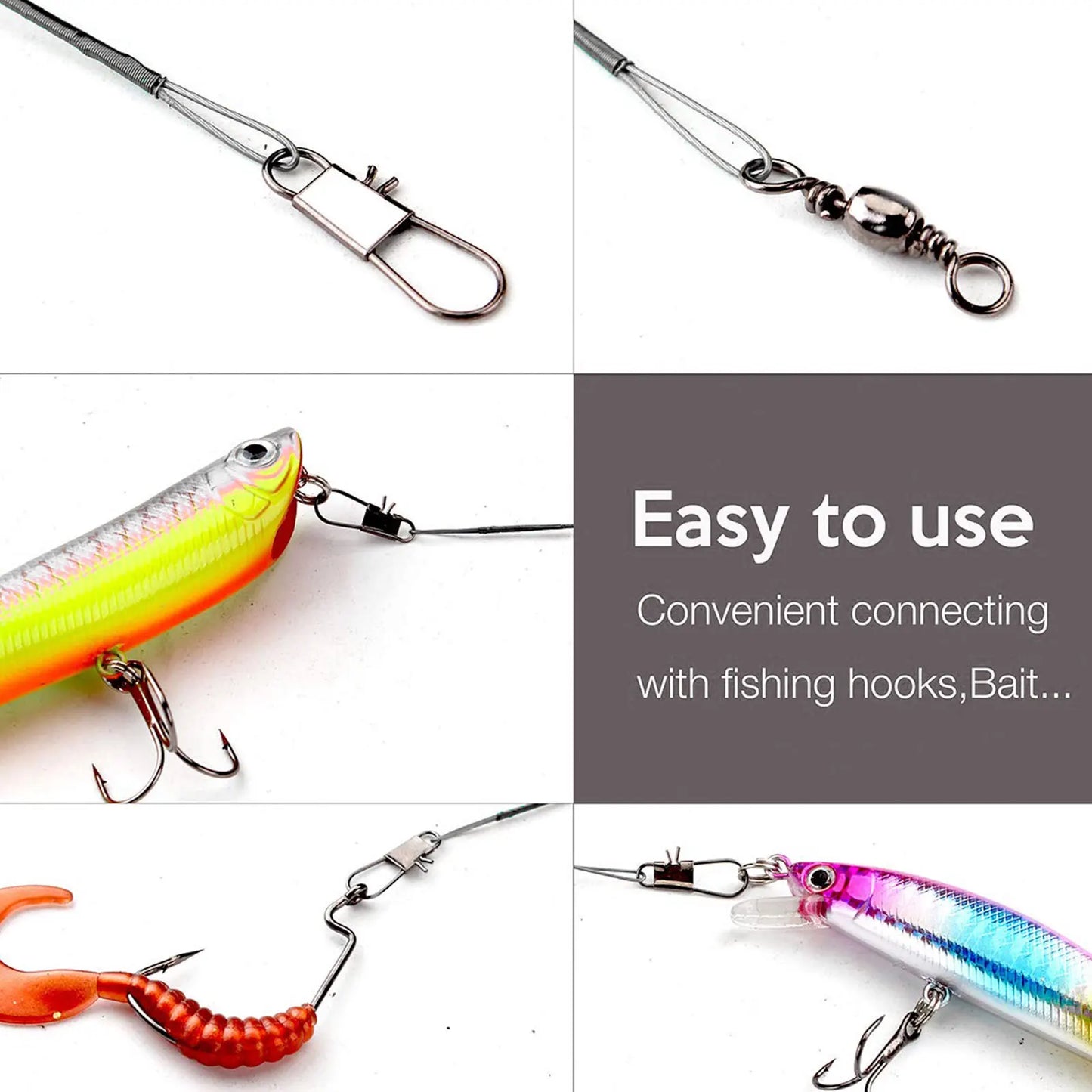 Buoyancy Stainless Steel Fishing Leaders And Snap Swivel