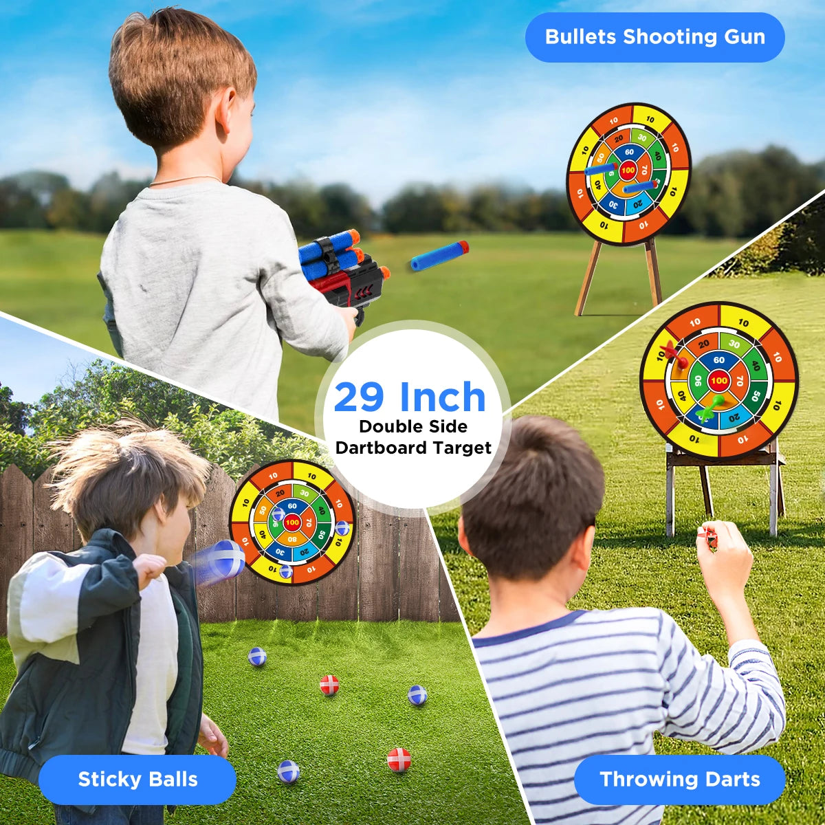 VATOS Archery Toy Set Bow Arrow LED Light Up Target Indoor