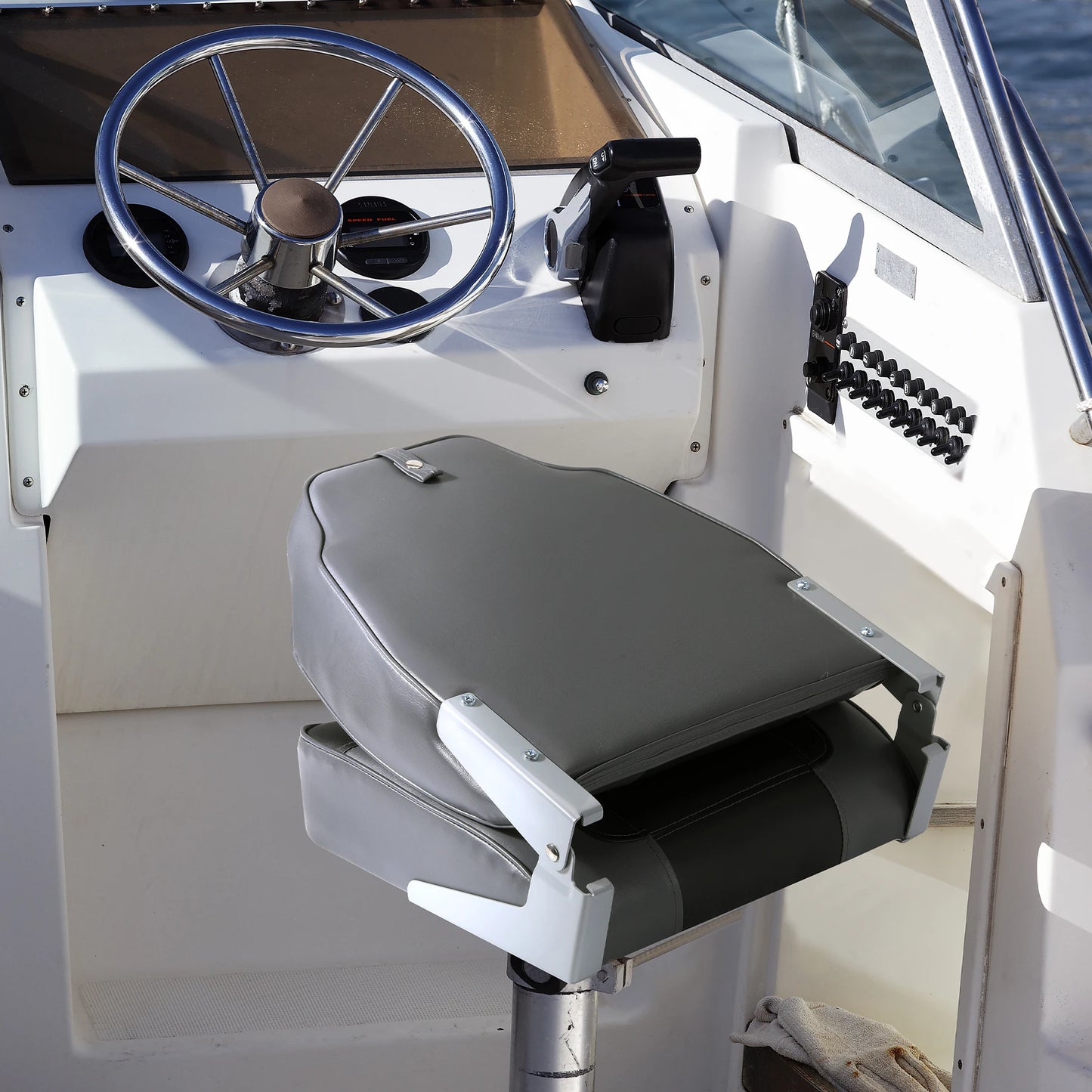 Hign-Concerned 2 Pack High Back Folding Fishing Boat Seats