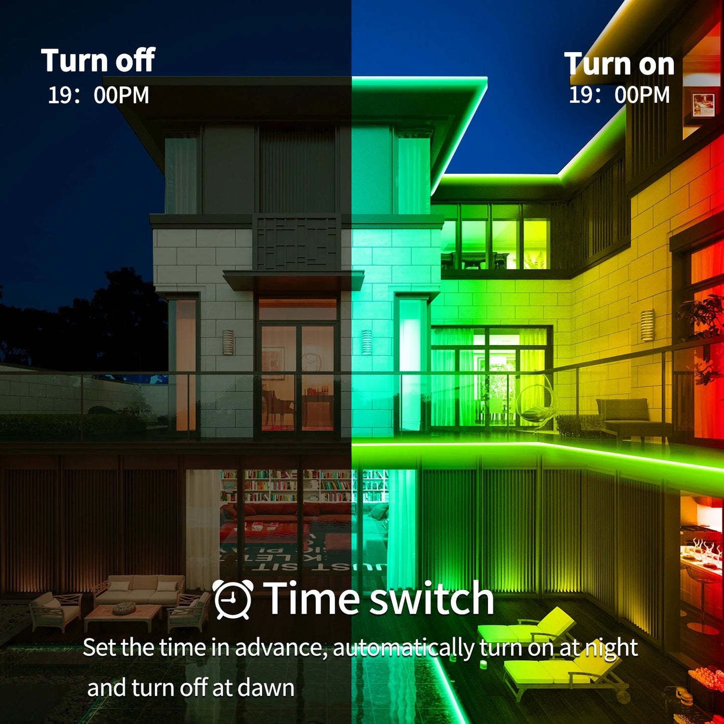 Outdoor LED Strip Lights IP68 Waterproof With Remote Control