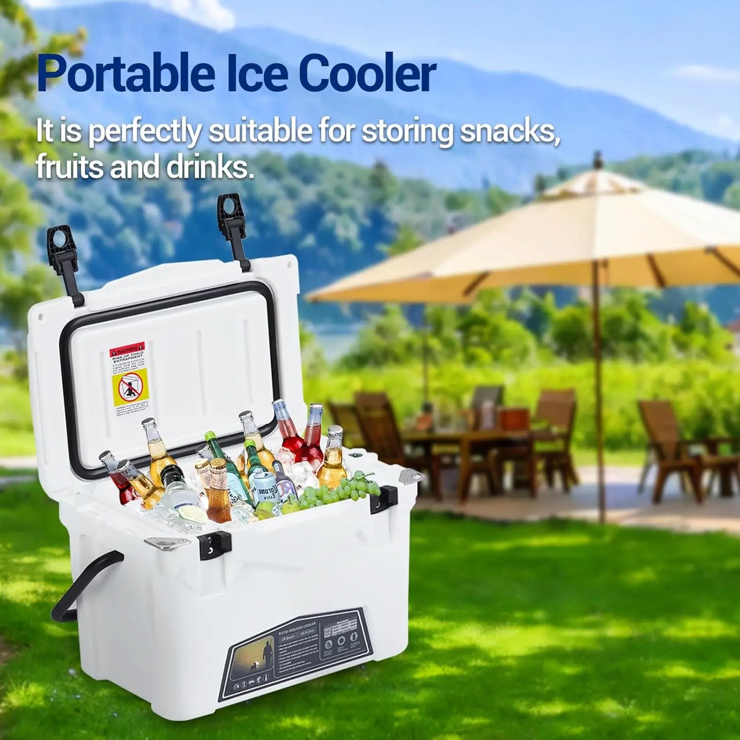 HiMISSH Ice Cooler With Cup Holder And Bottle Openers