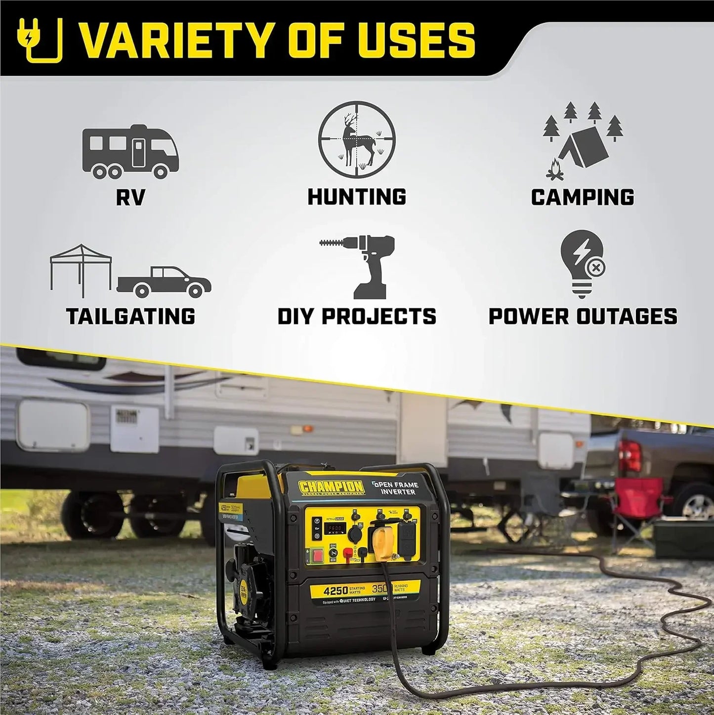 XMSJ 4250 Watt RV Portable Inverter Generator Quiet