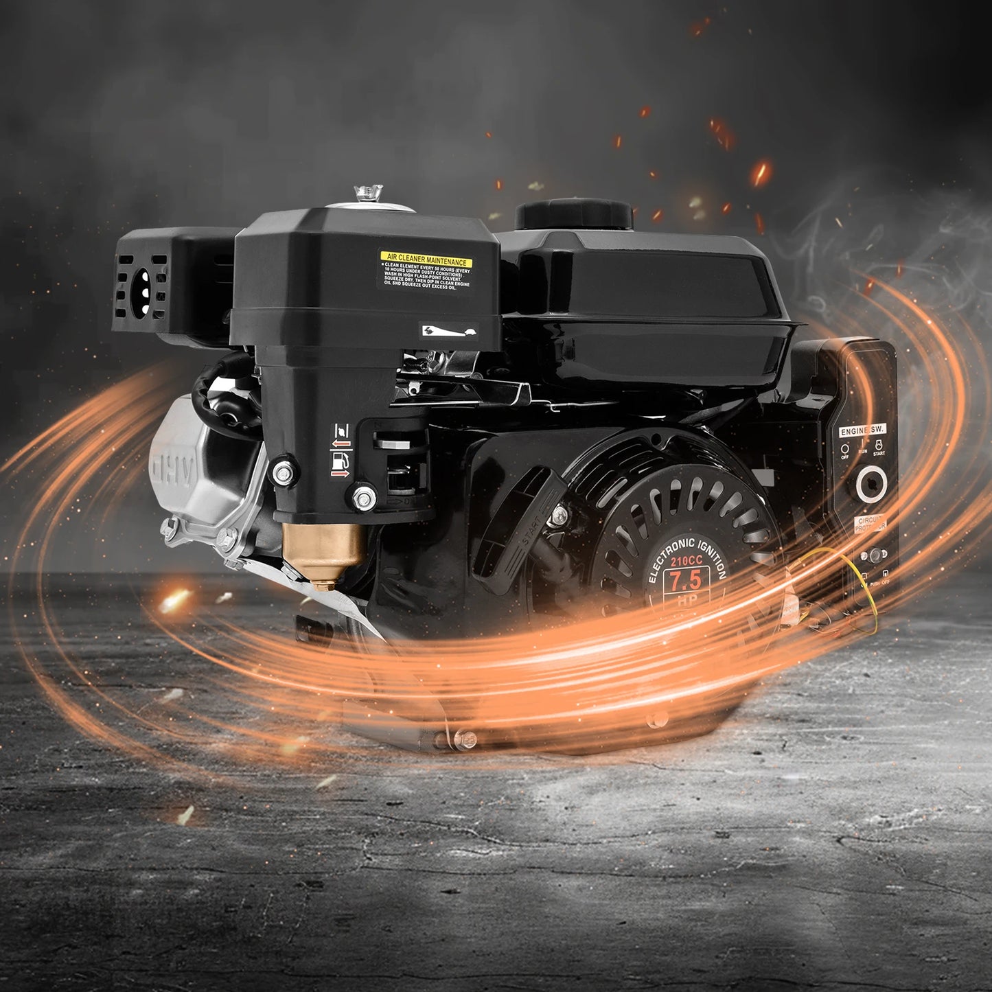 Hign-Concerned 7.5HP Gasoline Engine 210cc 3600RPM Silencer