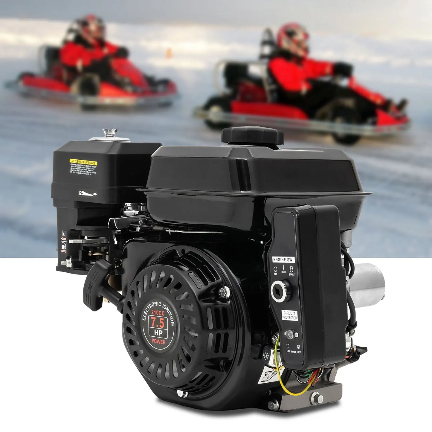 Hign-Concerned 7.5HP Gasoline Engine 210cc 3600RPM Silencer