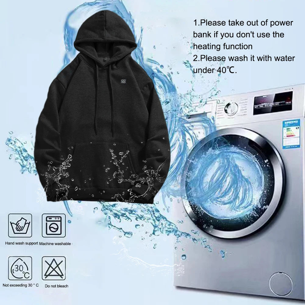 APWIKOGERCN Heated Jacket 5 Zones USB Rechargeable Unisex