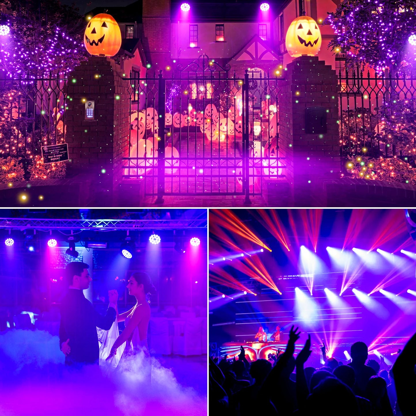 U'King 4in1 RGBWA UV LED Par Light DMX Stage Lighting