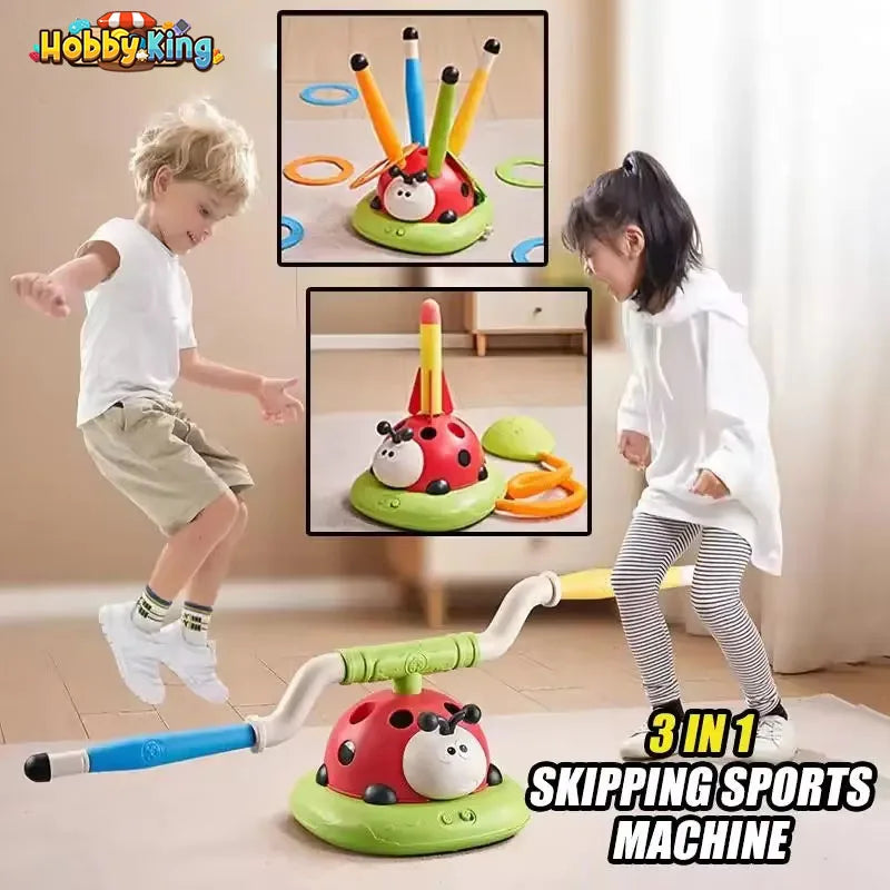 Kmoist Three In One Kid Skipping Rope Machine Toy Outdoor