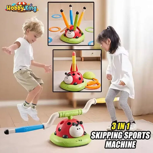 Kmoist Three In One Kid Skipping Rope Machine Toy Outdoor