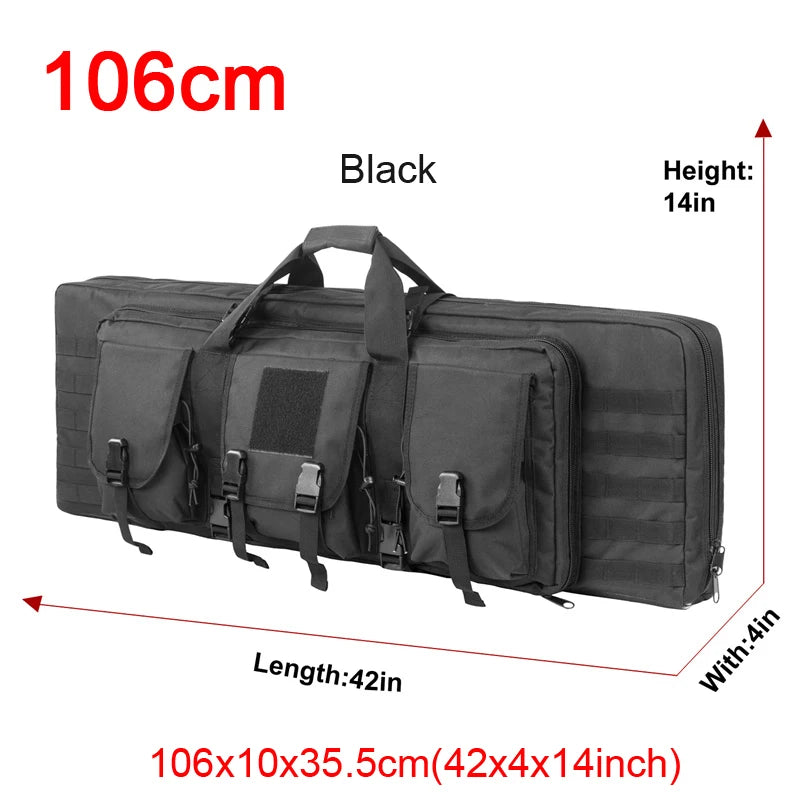 LQARMY Tactical Double Rifle Case Molle Sniper Airsoft Bag