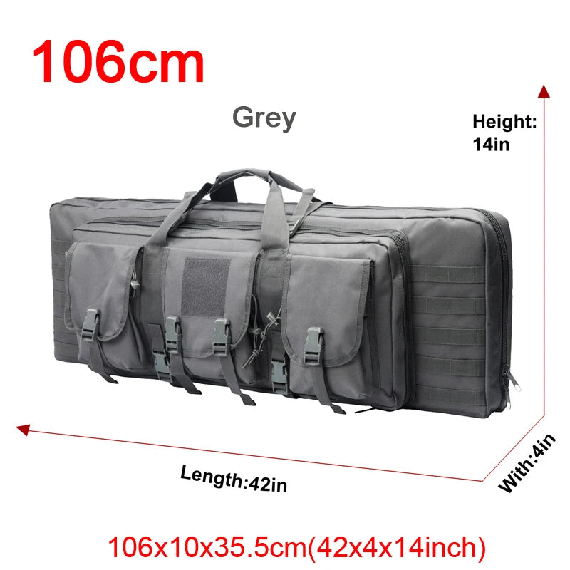 LQARMY Tactical Double Rifle Case Molle Sniper Airsoft Bag