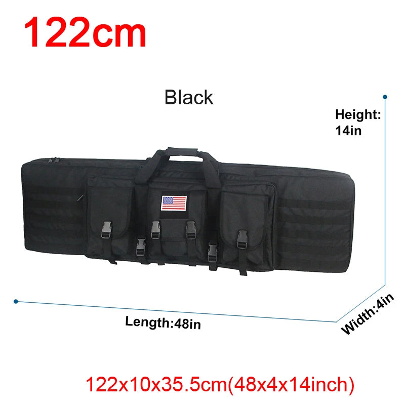 LQARMY Tactical Double Rifle Case Molle Sniper Airsoft Bag