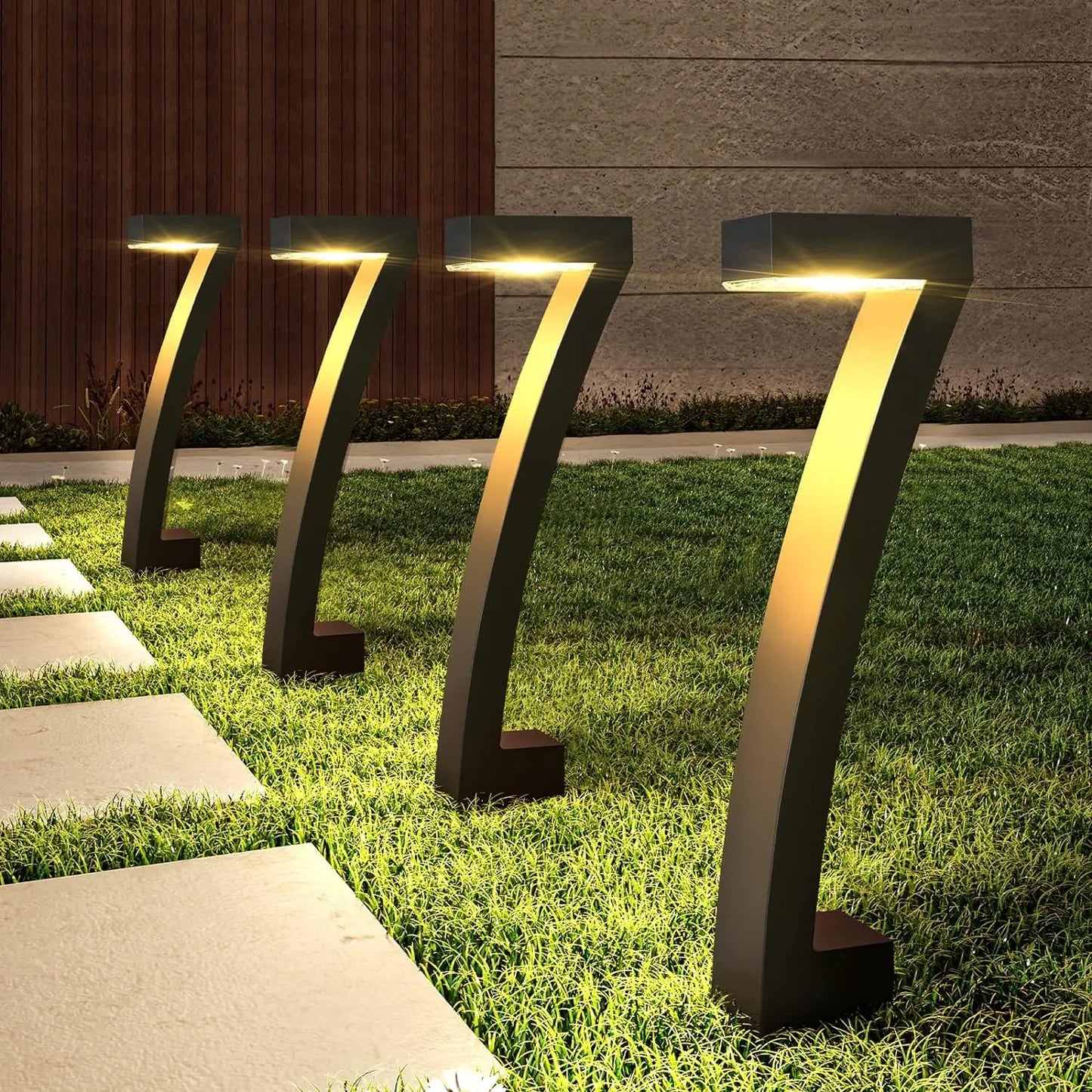 KPSTEK Solar Outdoor Lights Pathway Garden LED Auto On Off