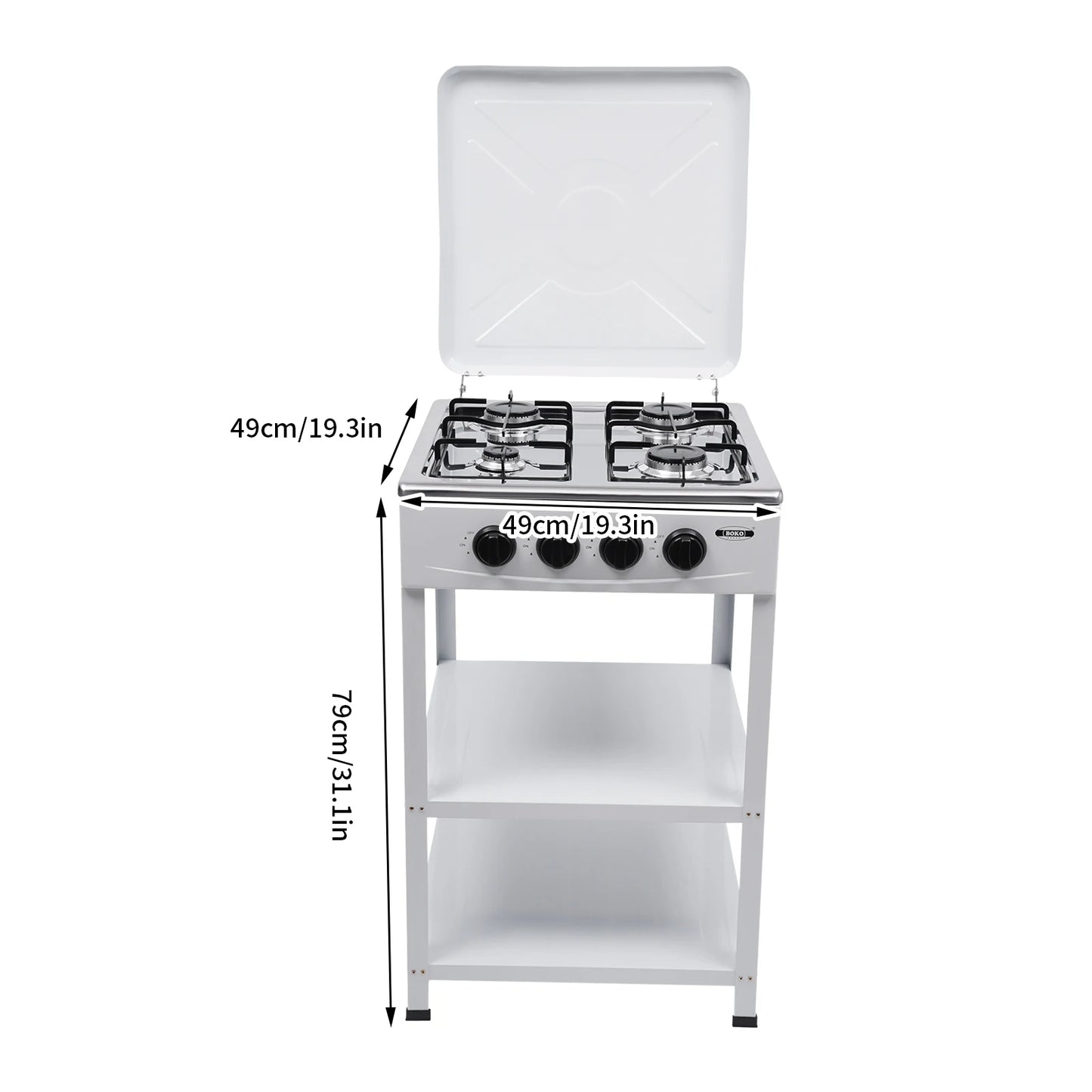 Four Burner Portable Gas Stove With Independent Control