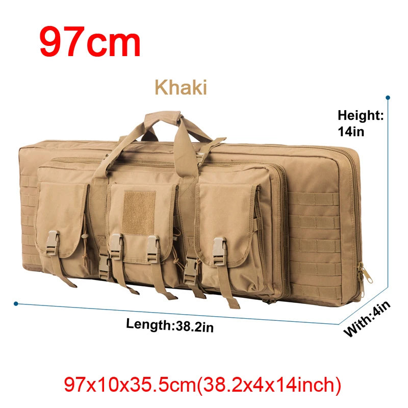 LQARMY Tactical Double Rifle Case Molle Sniper Airsoft Bag