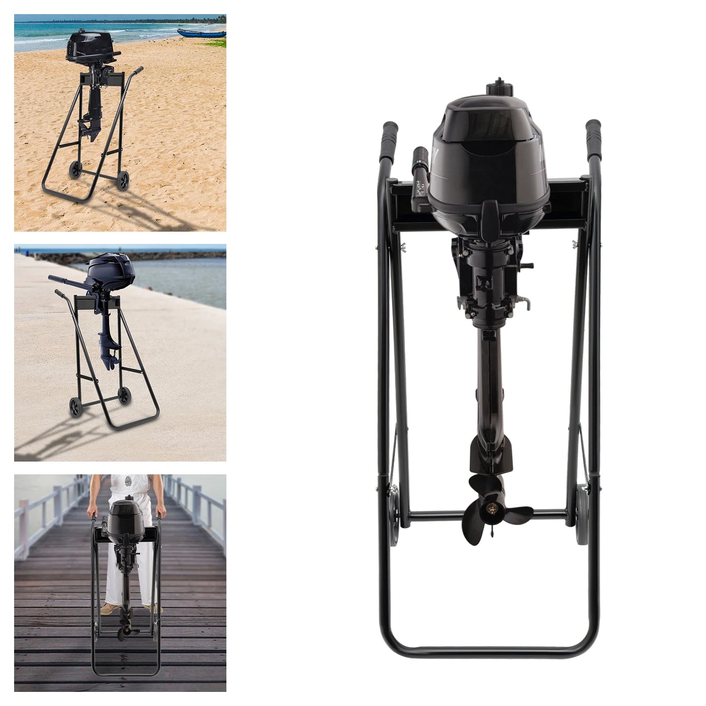 Hignconcerned Folding Outboard Boat Motor Cart Heavy Duty