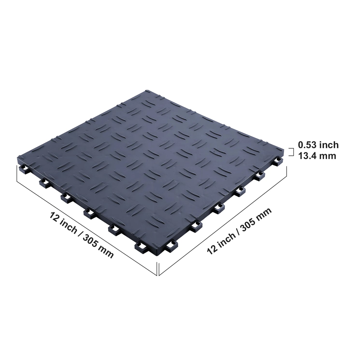 SucceBuy Interlocking Garage Tiles Non Slip Floor Covering