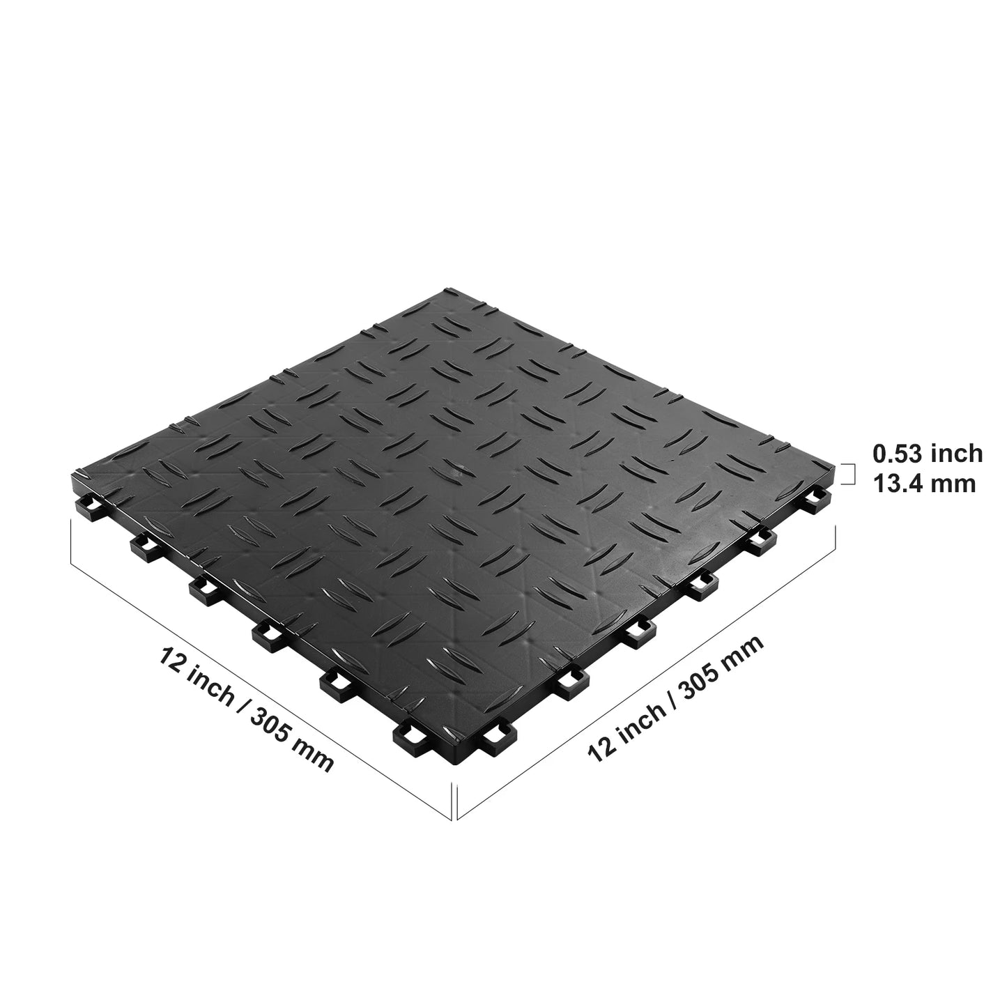 SucceBuy Interlocking Garage Tiles Non Slip Floor Covering