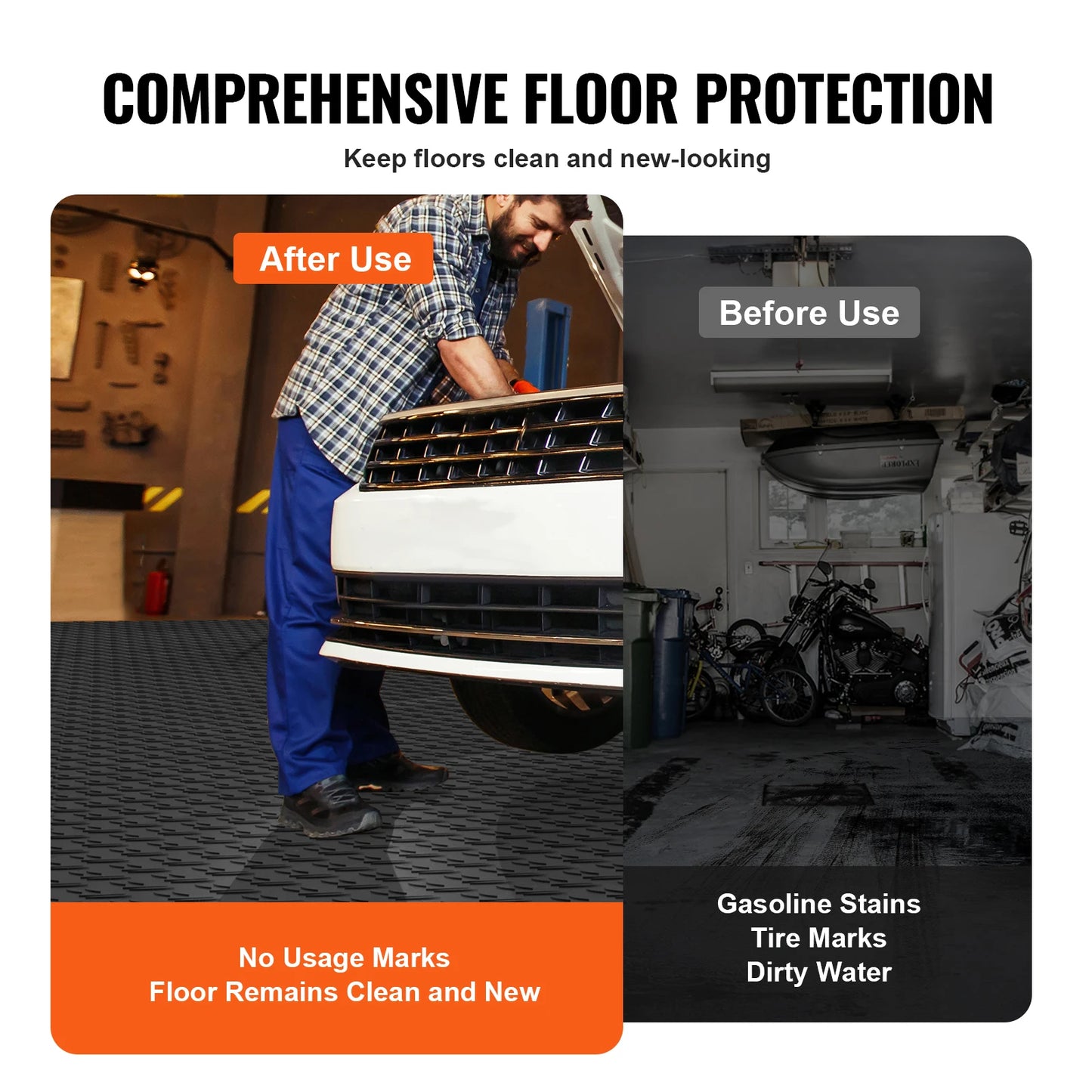 SucceBuy Interlocking Garage Tiles Non Slip Floor Covering