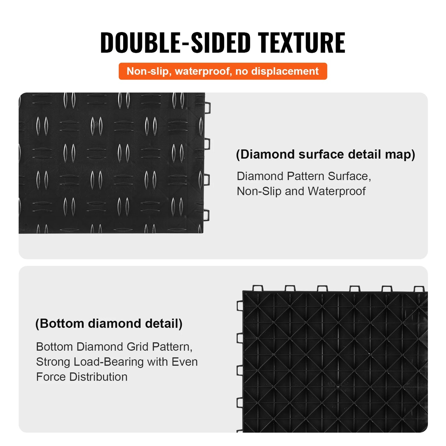 SucceBuy Interlocking Garage Tiles Non Slip Floor Covering