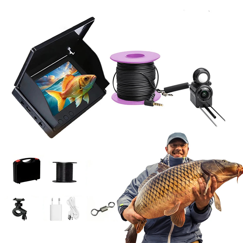 APWIKOGERH Underwater Fishing Camera With IPS Monitor