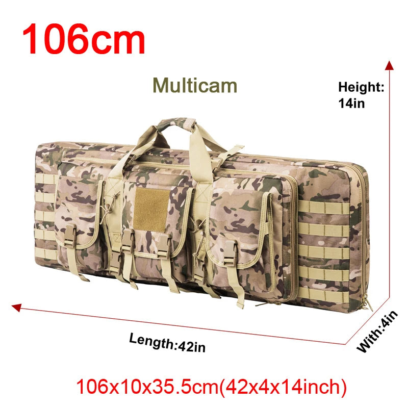 LQARMY Tactical Double Rifle Case Molle Sniper Airsoft Bag