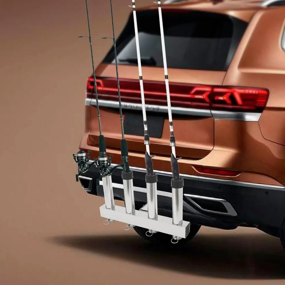 Stainless Steel Rod Holder Hitch Mount For Trucks Yachts
