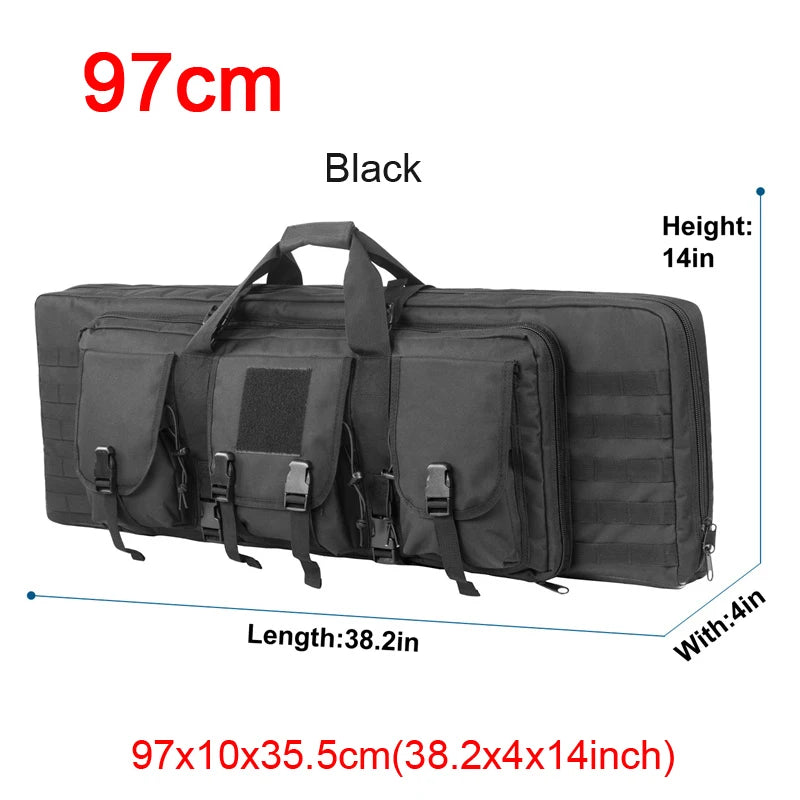 LQARMY Tactical Double Rifle Case Molle Sniper Airsoft Bag